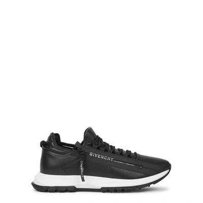 Shop Givenchy Spectre Black Leather Sneakers