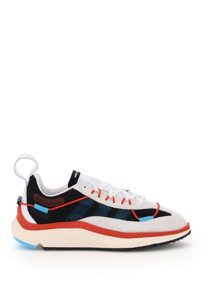 Shop Y-3 Shiku Run Sneakers In Black Sigcya Red (white)