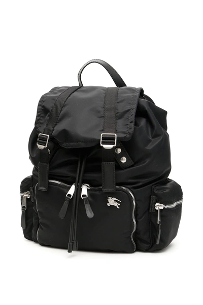 Shop Burberry Rucksack With Equestrian Knight In Black (black)