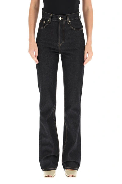 Shop Jacquemus Le De Nimes Jeans In Dark Blue