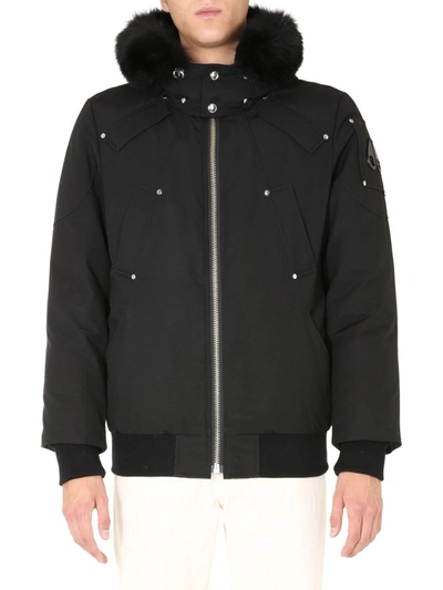 Shop Moose Knuckles "ballistic" Bomber In Black