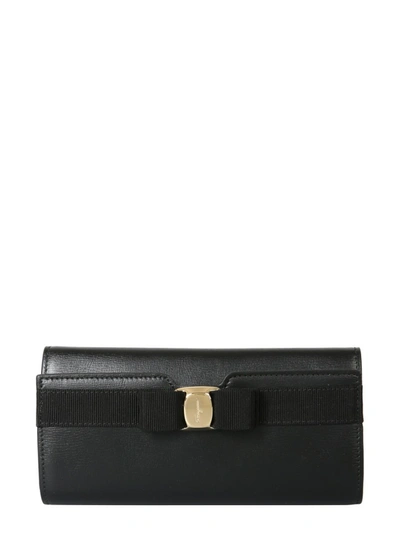 Shop Ferragamo Continental Wallet In Black