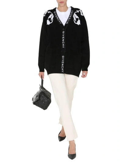Shop Givenchy V-neck Cardigan In Black