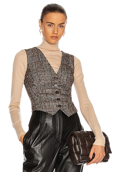 Shop Dolce & Gabbana Check Vest In Grey