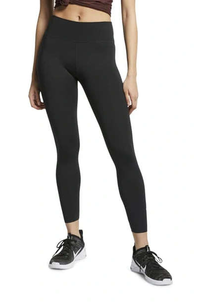 Shop Nike One Lux 7/8 Tights In Smoke Grey/clear