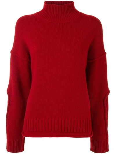 Shop Proenza Schouler White Label High Neck Wool Jumper In Red