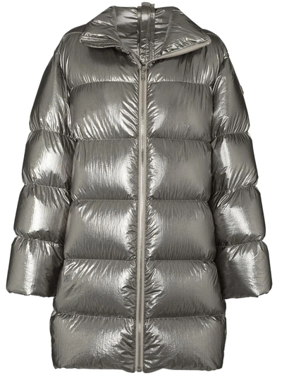 Shop Moncler Cyclopic Padded Coat In Silver
