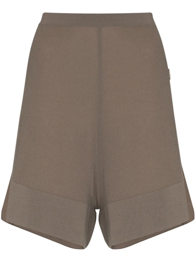 Shop Moncler Sisy Knit Shorts In Grey