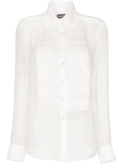 Shop Tom Ford Bib-front Shirt In White
