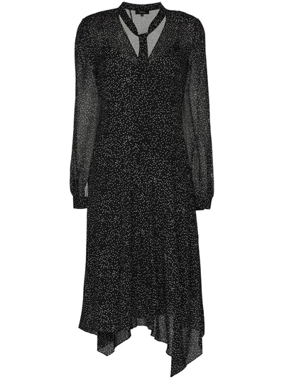 Shop Theory Asymmetric Midi Dress In Black