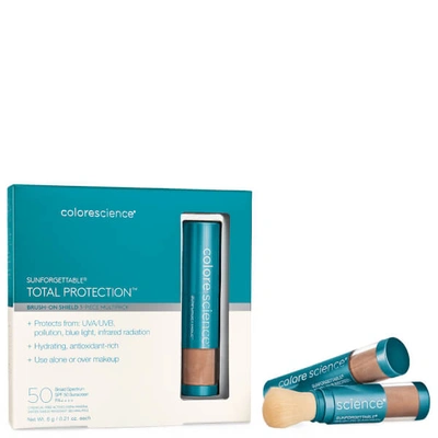 Shop Colorescience Sunforgettable Total Protection Brush-on Shield Spf 50 Multipack 3 Count In Deep