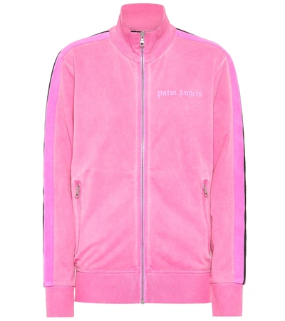 Shop Palm Angels Technical Jersey Track Jacket In Pink