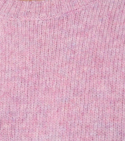 Shop Apc Léonie Wool Sweater In Purple