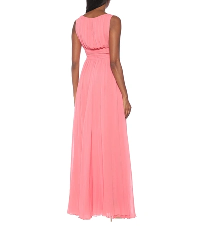 Shop Giambattista Valli Silk Georgette Gown In Pink