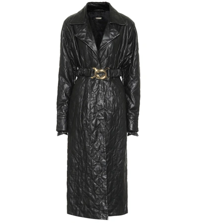 Shop Dodo Bar Or Leather Wrap Dress In Black