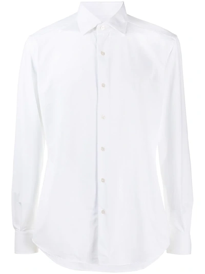 Shop Xacus Plain Classic Shirt In White