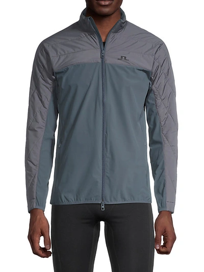 Shop J. Lindeberg Full-zip Jacket In Dark Grey