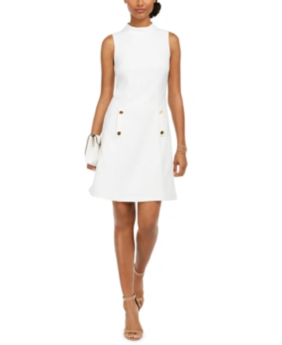 Shop Harper Rose Mock-neck A-line Dress In Ivory