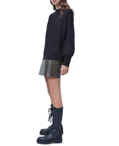Shop French Connection Balloon Sleeve Sweater In Black