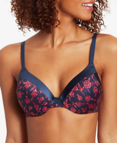 Shop Maidenform Comfort Devotion Extra Coverage Shaping Underwire Bra 9436 In Brocade Floral Print Navy