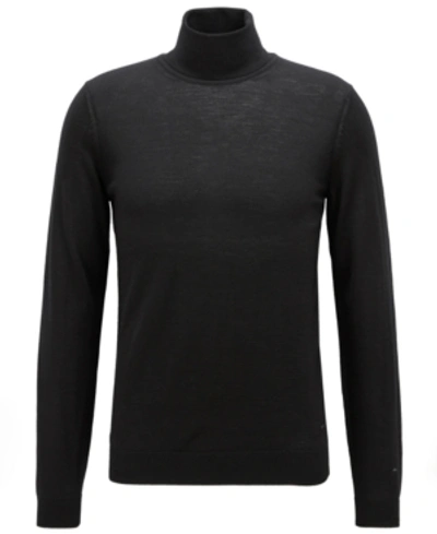 Shop Hugo Boss Boss Men's Musso-p Turtleneck Sweater In Black