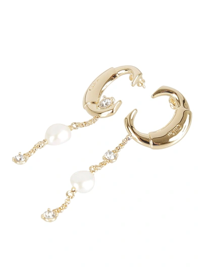 Shop Chloé Darcey Earrings In Gold