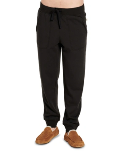Shop Ugg Men's Hank Double Knit Jogger Pajama Pants In Black