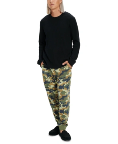 Shop Ugg Men's Hank Double Knit Jogger Pajama Pants In Camo