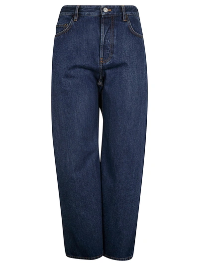 Shop Balenciaga Wide-leg Denim Jeans In Daddy Wash