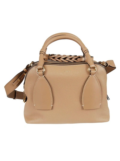Shop Chloé Medium Day Tote In Cement/brown