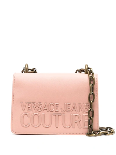 Shop Versace Jeans Couture Logo-print Crossbody Bag In Pink