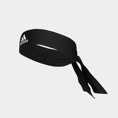 Shop Adidas Originals Adidas Alphaskin Tie Headband In Black