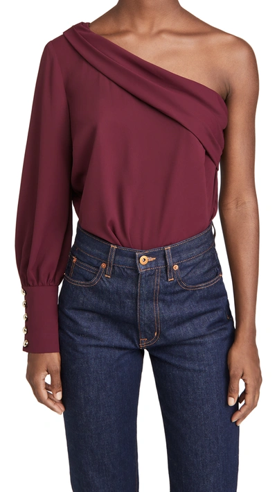 Shop Amanda Uprichard Ayden Bodysuit In Wine