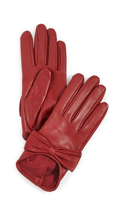 Shop Agnelle Coco Gloves In Cardinal