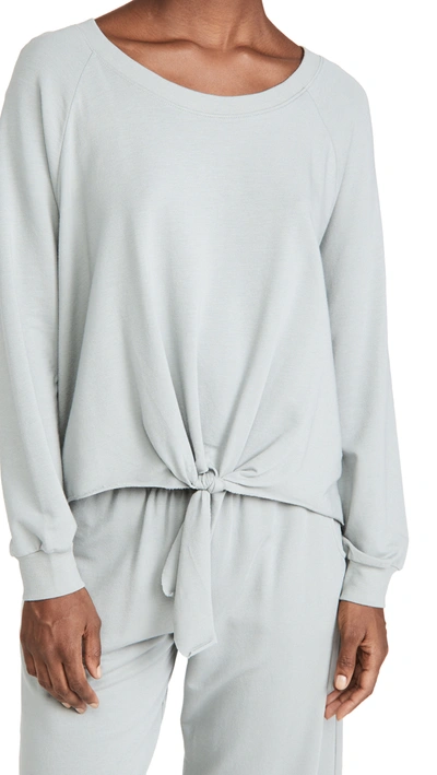 Shop Eberjey Blair The Knotted Pullover In Willow