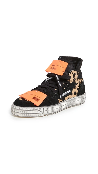 Shop Off-white Pony 3.0 Court Sneakers In Camel Black
