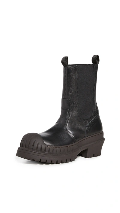 Shop Acne Studios Bryant Chelsea Boots In Black/dark Brown