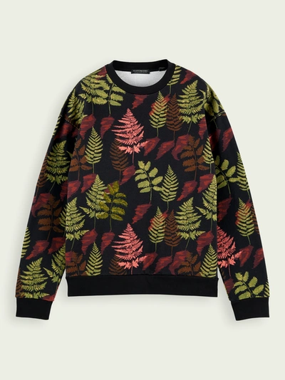 Shop Scotch & Soda Cotton-blend Printed Sweatshirt In Multicolour