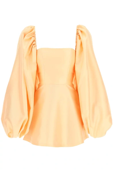 Shop Wandering Mini Dress In Satin In Orange