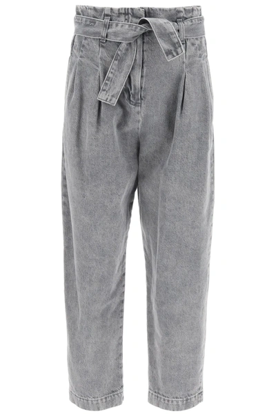 Shop Wandering High Waist Jeans In Grey