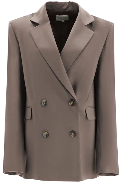 Shop Loulou Studio Tatakoto Blazer In Super 120's Wool In Brown