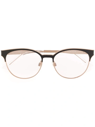 Shop Tommy Hilfiger Round Frame Glasses In Black