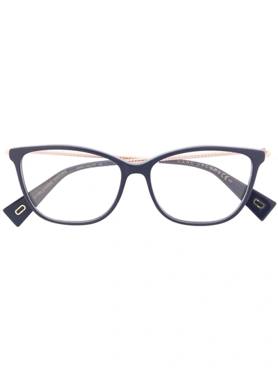 Shop Marc Jacobs Cat-eye Frame Glasses In Gold