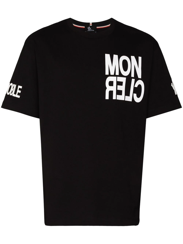 moncler lettering graphic t shirt