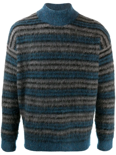 Shop Roberto Collina Stripe Print Jumper In Blue