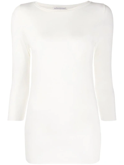 Shop Stefano Mortari Boat-neck T-shirt In White