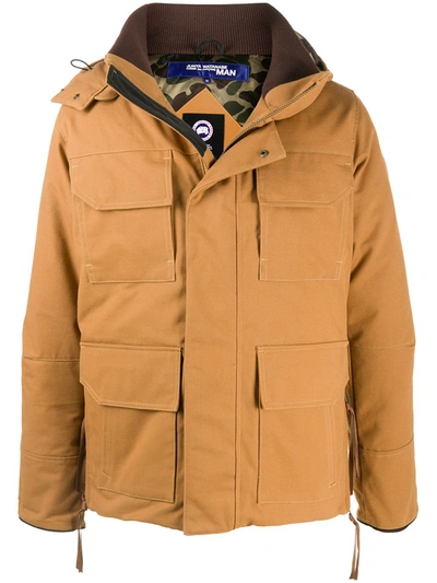 Shop Junya Watanabe X Canada Goose Hooded Parka In Brown