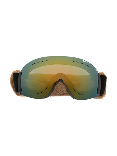Shop Ai Riders On The Storm Young Embroidered-logo Ski Goggles In Black