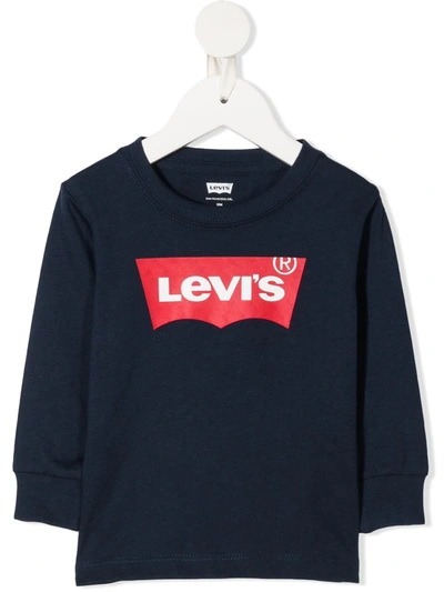 Shop Levi's Logo-print Sweatshirt In Blue