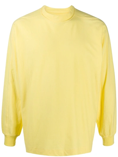 Shop Issey Miyake Lightweight Crew Neck Sweatshirt In Yellow